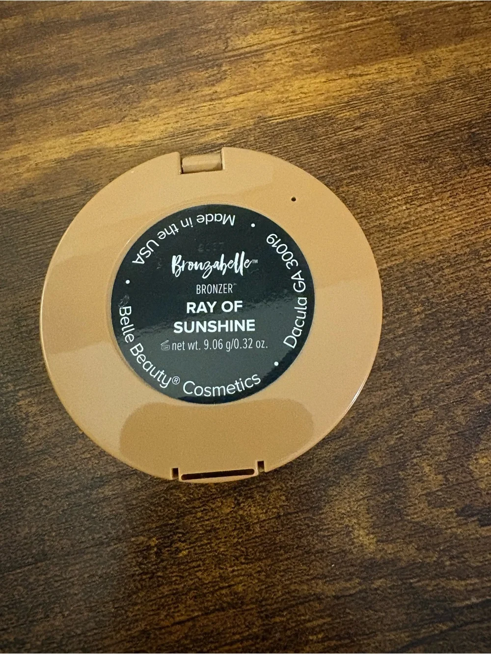 BronzaBelle Bronzer Highlighter - Tan Brown with Gold Lettering